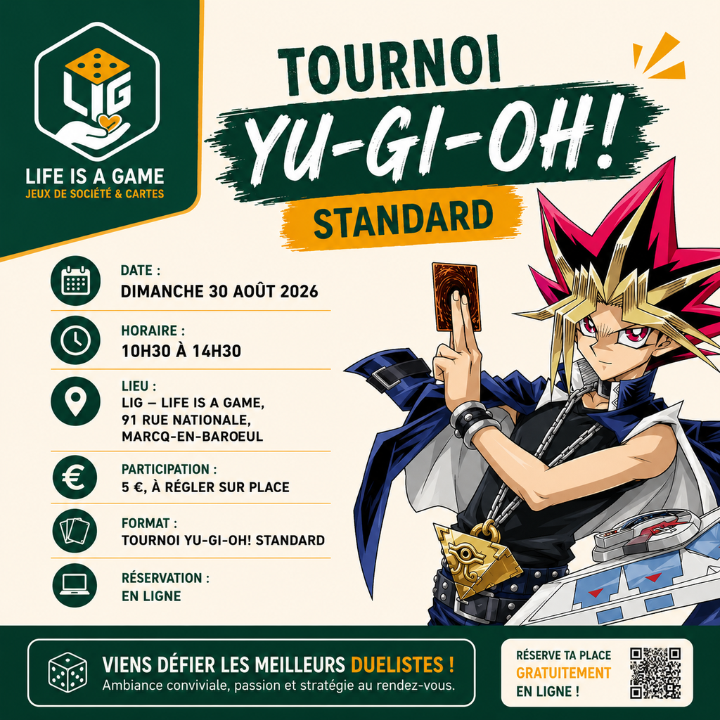 Affiche : Tournoi Yu-Gi-Oh! Standard