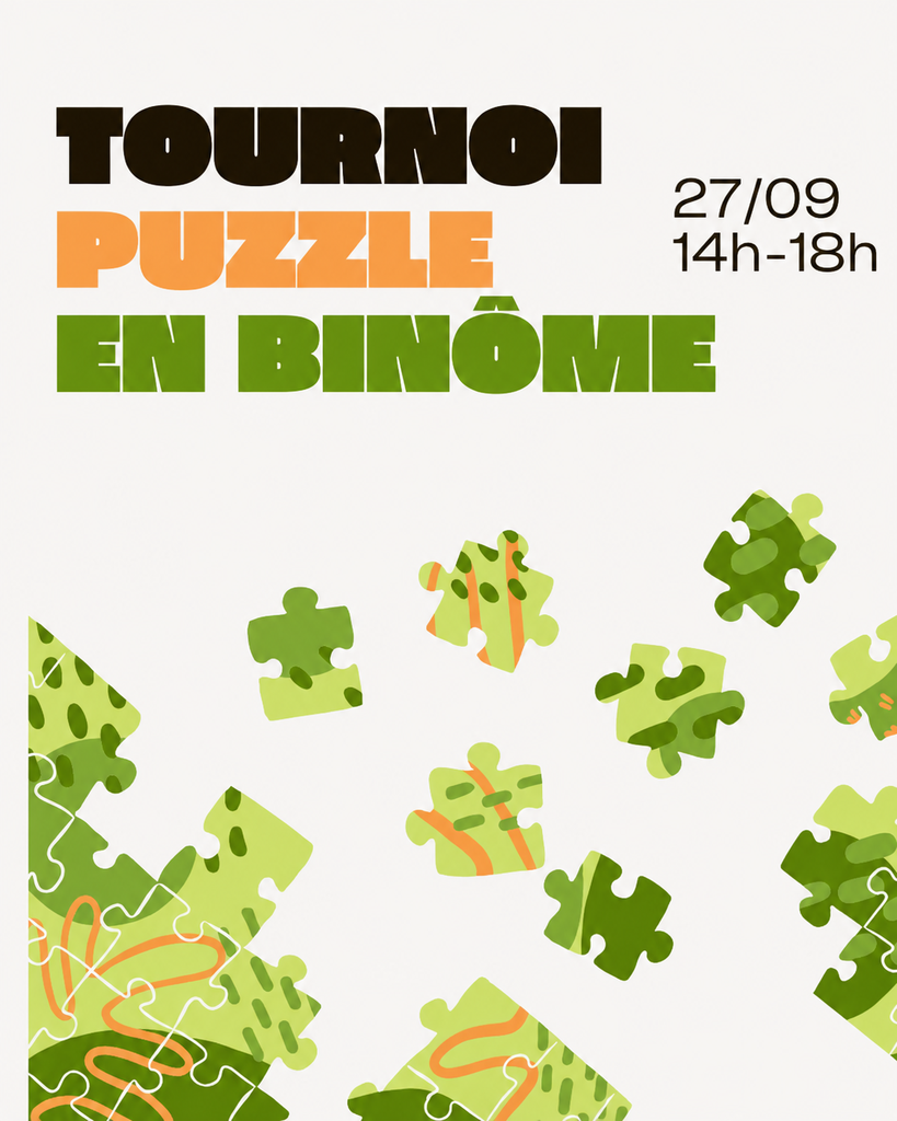 Affiche : tournoi puzzle 1000 pièces