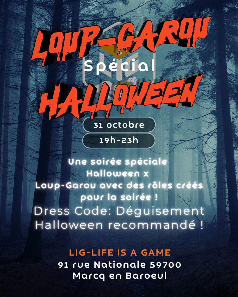 Affiche : Soirée Loup-Garou Spécial Halloween