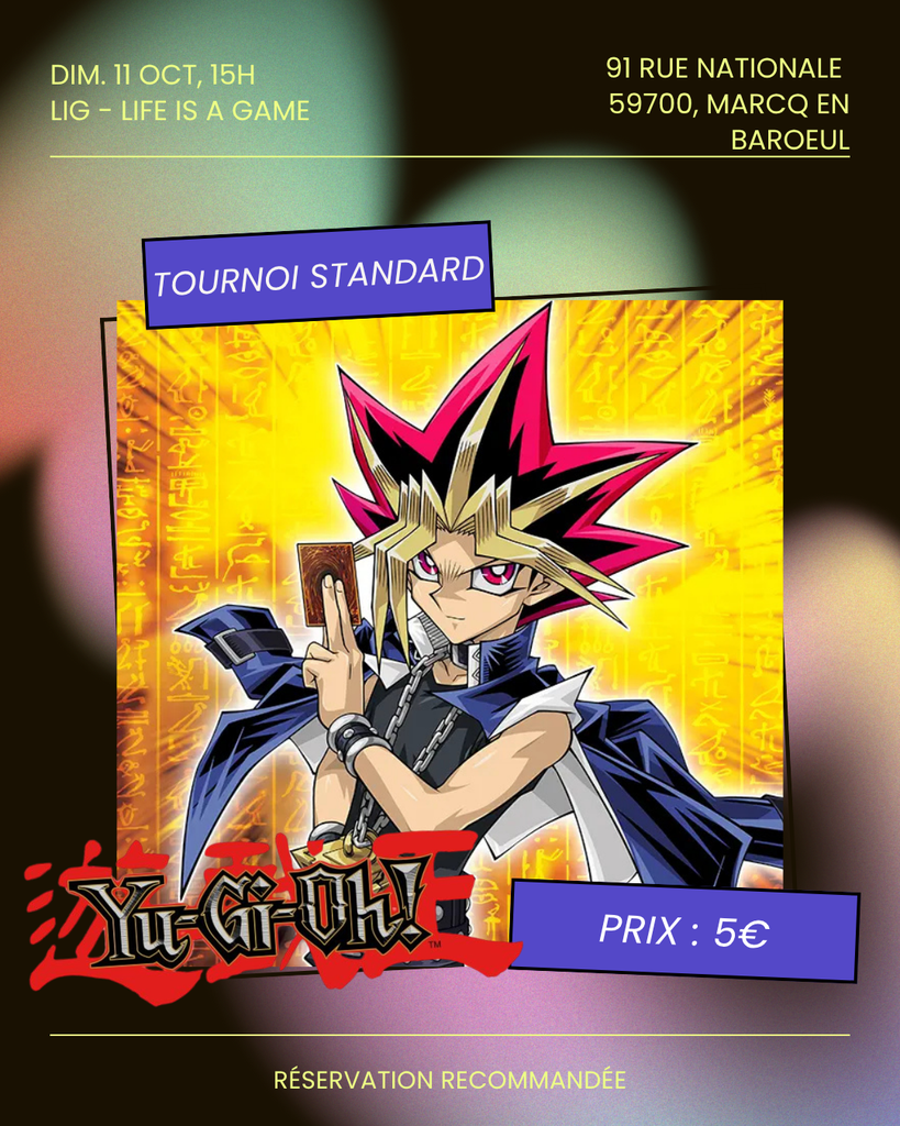 Affiche : Tournoi Yu-Gi-Oh!