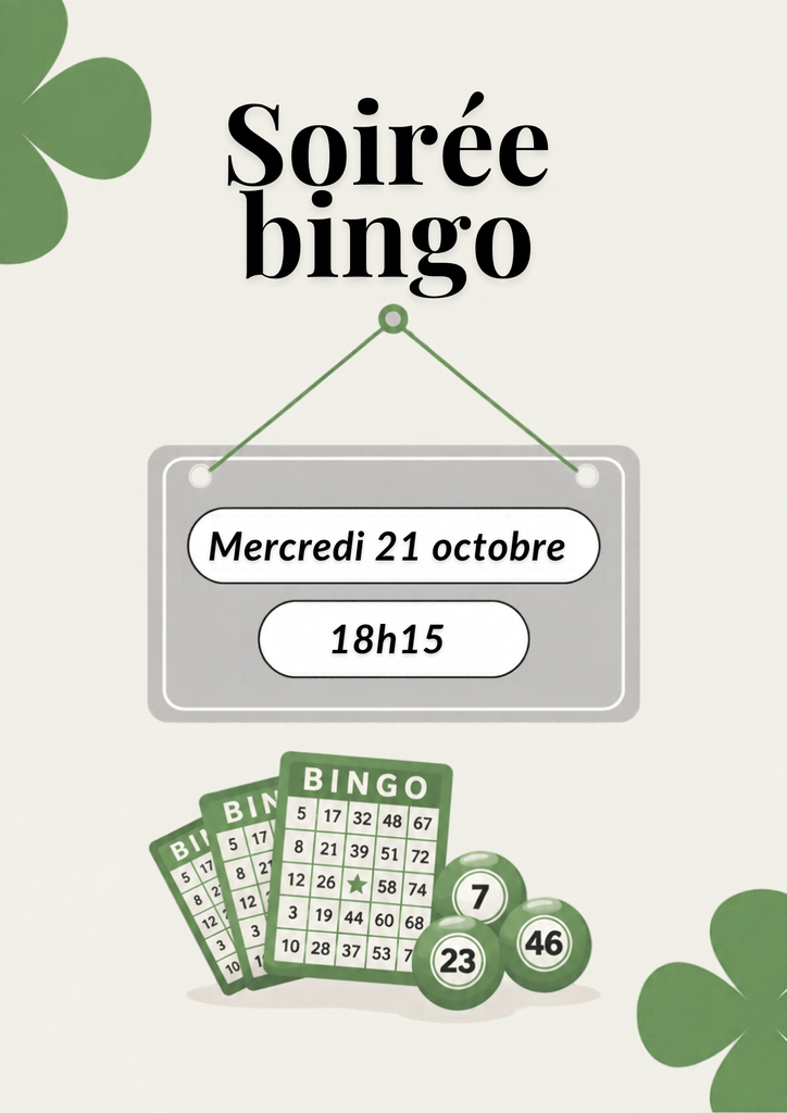 Affiche : Soirée bingo