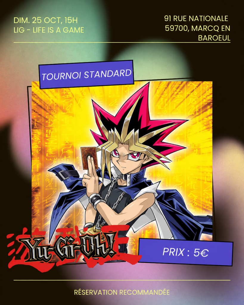 Affiche : Tournoi Yu-Gi-Oh!