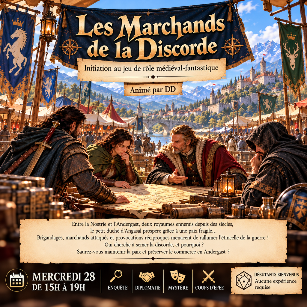Affiche : Initiation jeu de rôle !
