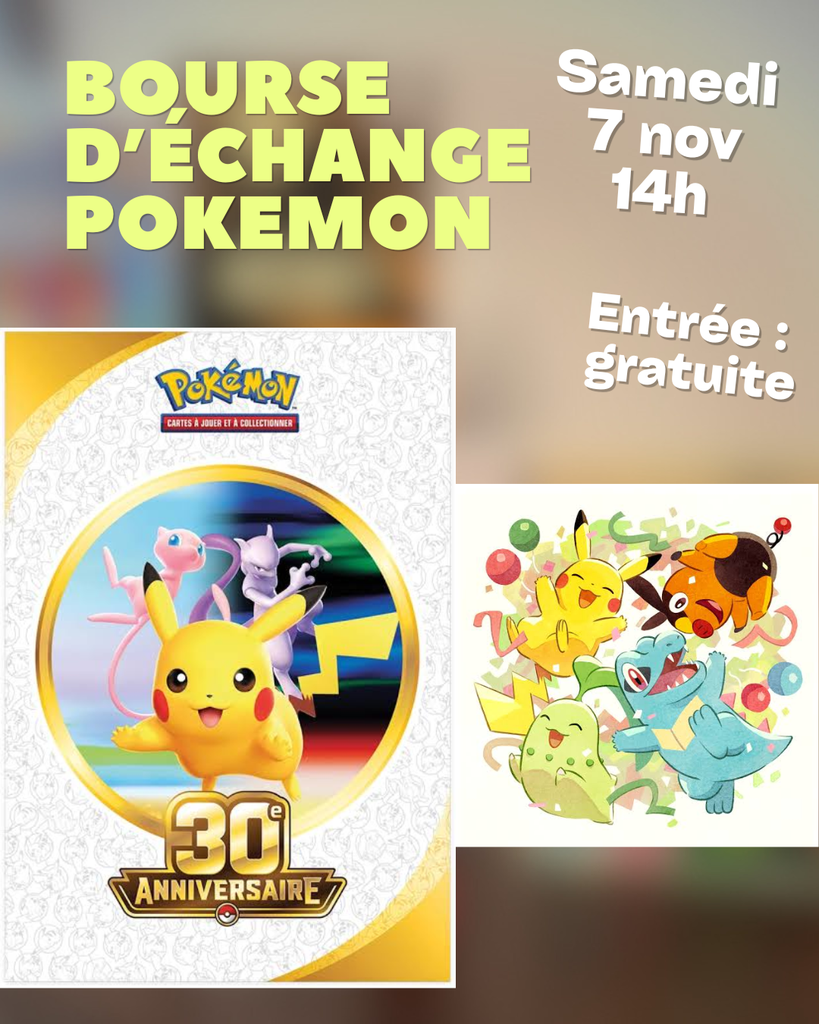 Affiche : Bourse d'échange Pokémon