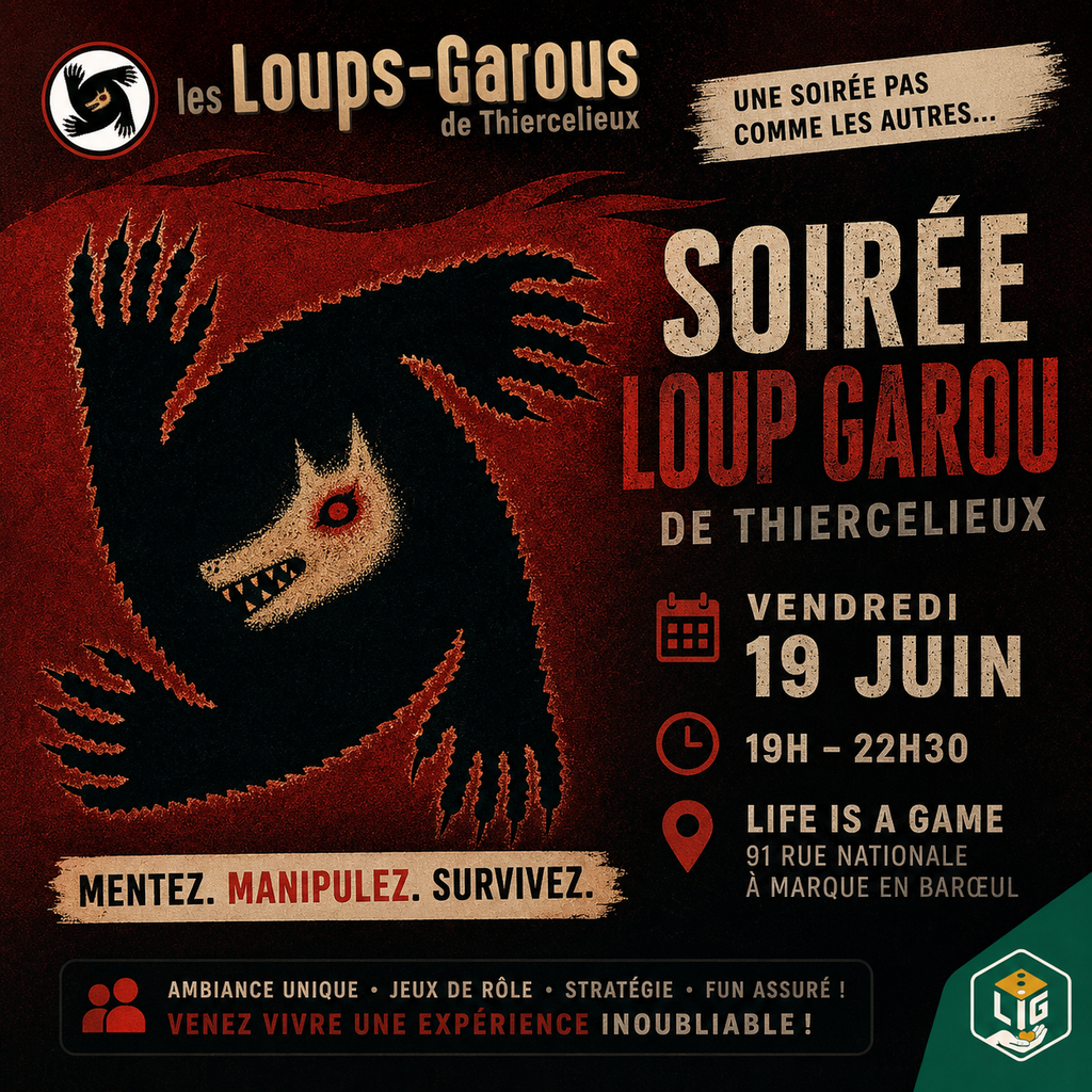 Affiche : Soirée Loup-Garou de Thiercelieux