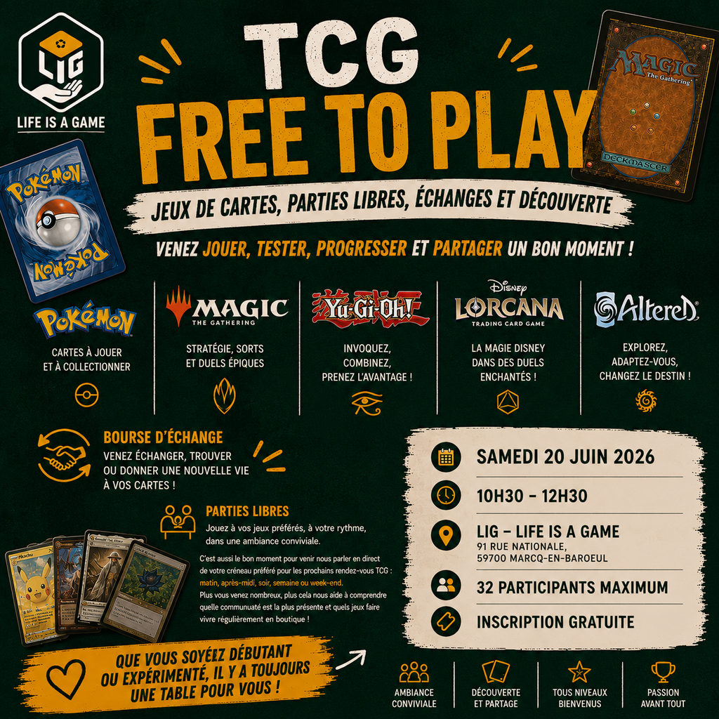 Affiche : TCG - Free to Play + bourse d'échange
