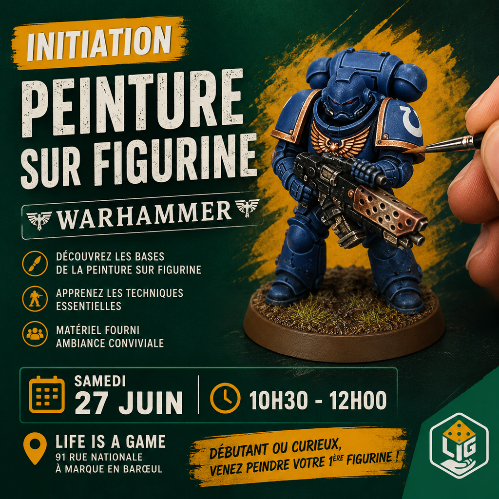 Affiche : Initiation peinture sur figurine Warhammer