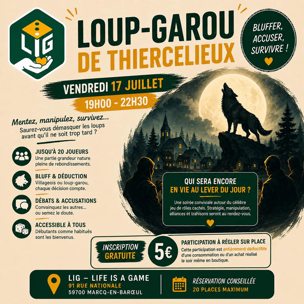 Affiche : Soirée Loup Garou de Thiercelieux