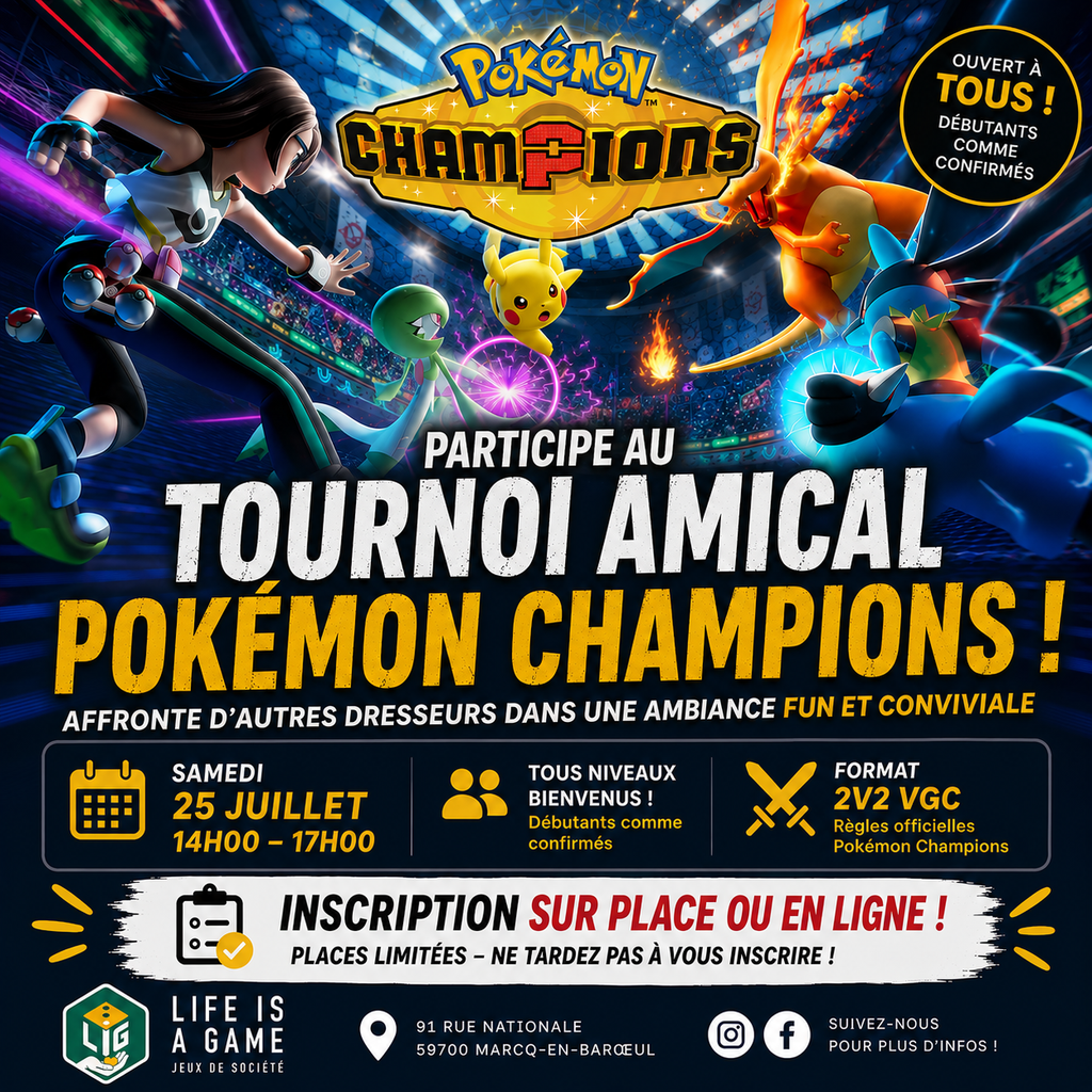 Affiche : Tournoi amical Pokémon Champions