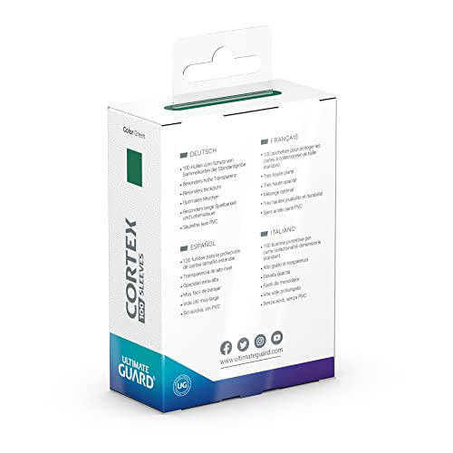 Cortex Sleeves Standard Size Green (100) Standard Glossy Green