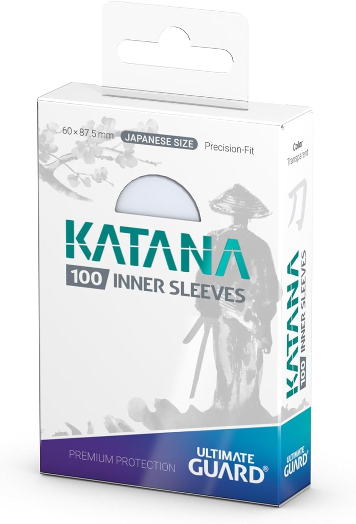 Ultimate Guard Katana Inner Card Sleeves 100 Japanese Size TCG Sleeves 64 X 89mm Clear Tournament Sleeves No PVC & Acid-Free Optimal Double-Slee