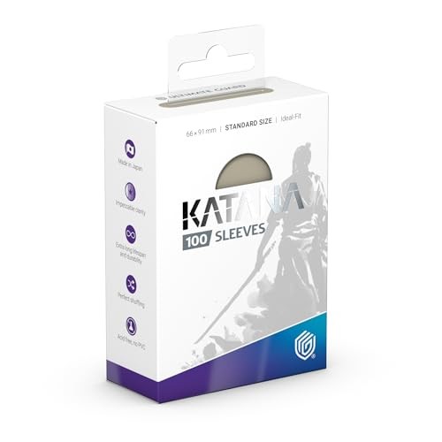Ultimate Guard Katana Card Sleeves: 100 Standard Size TCG Sleeves, 66 X 91mm, Autumn Moon Back, Tournament Quality, No PVC & Acid-Free, High Clarity