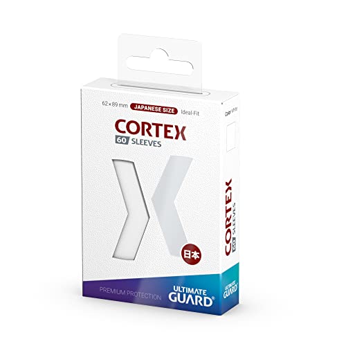 Ultimate Guard Cortex Card Sleeves 60 Japanese Size TCG Sleeves 62 X 89mm White Back Glossy Finish No PVC & Acid-Free High Clarity Japanese Glos
