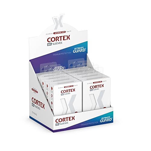 Ultimate Guard Cortex Card Sleeves 60 Japanese Size TCG Sleeves 62 X 89mm White Back Glossy Finish No PVC & Acid-Free High Clarity Japanese Glos
