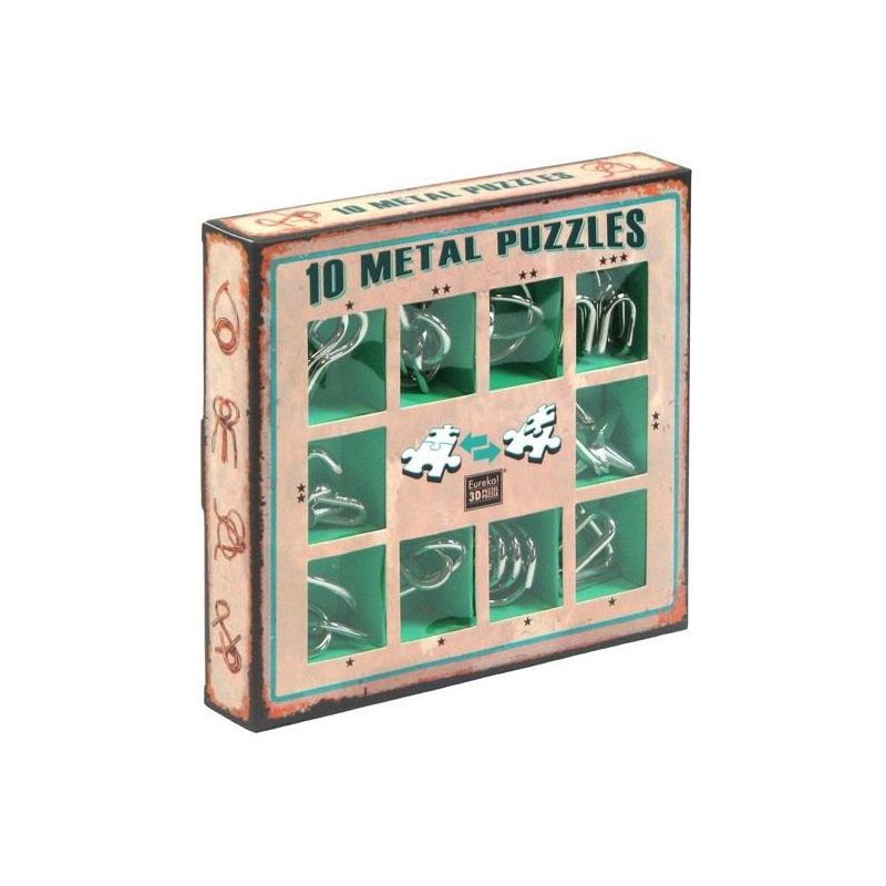 10 Metal Puzzle Set - Green
