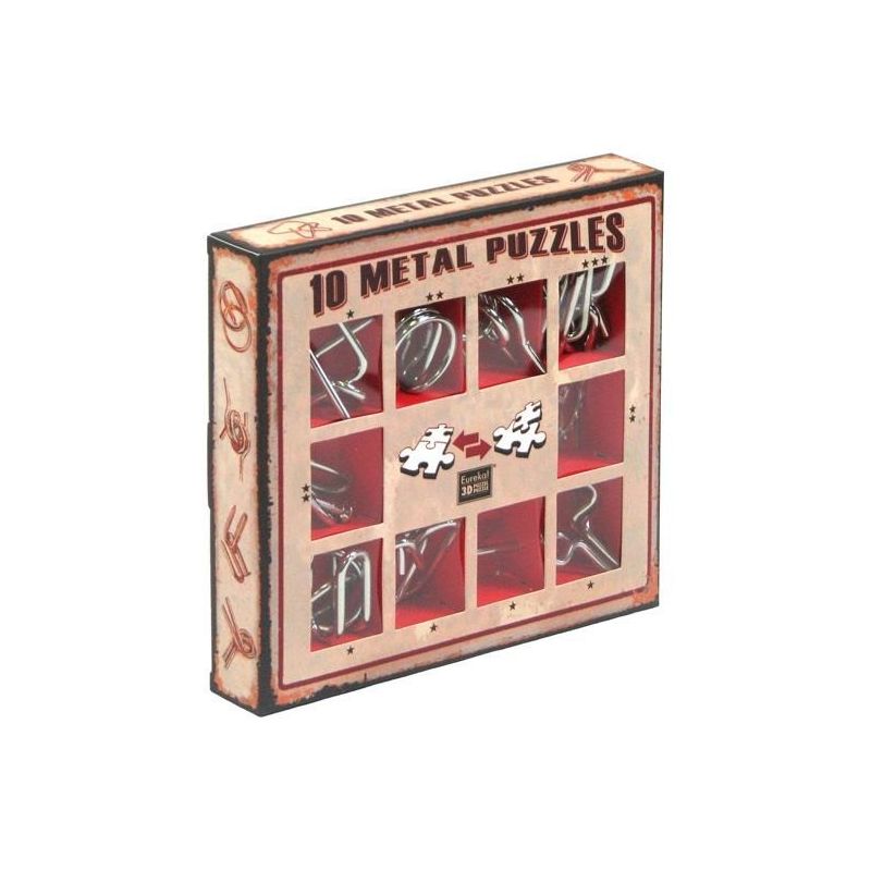 10 Metal Puzzle Set - Red