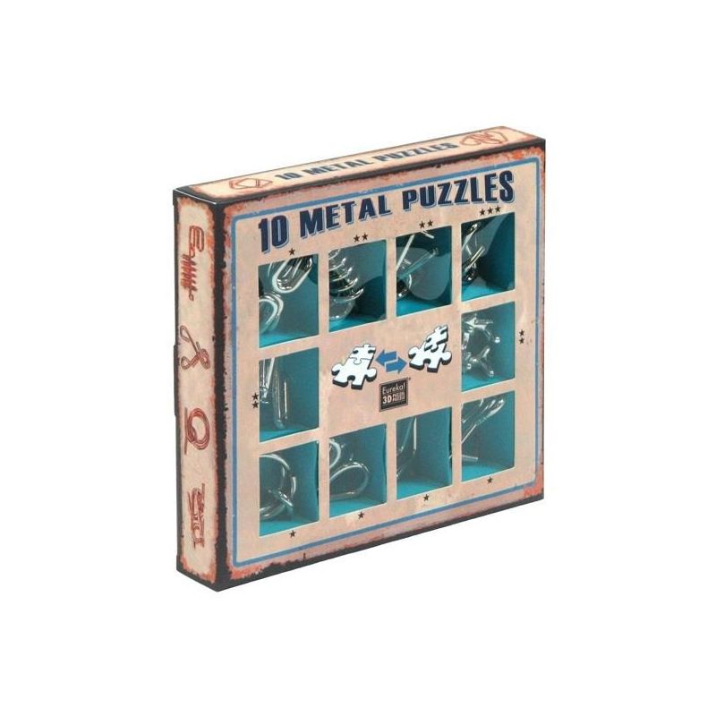 10 Metal Puzzle Set - Blue