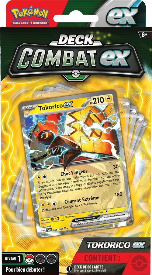 Pokémon Deck Combat-ex Q4 Ruilkaarten Willekeurig Assortiment Tokorico Ex ou Vert de fer Ex