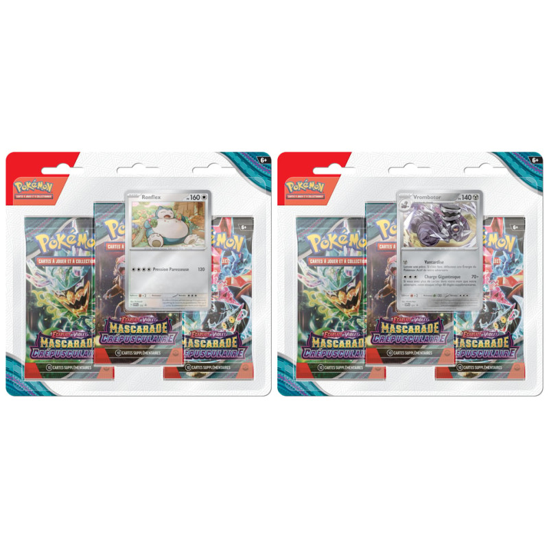 Pack De 3 Booster Modele Aleatoire Mascarade Crepusculaire Ev06 / Carte Pokemon Vf