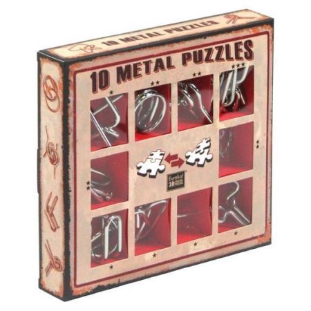 10 Metal Puzzle Set - Red
