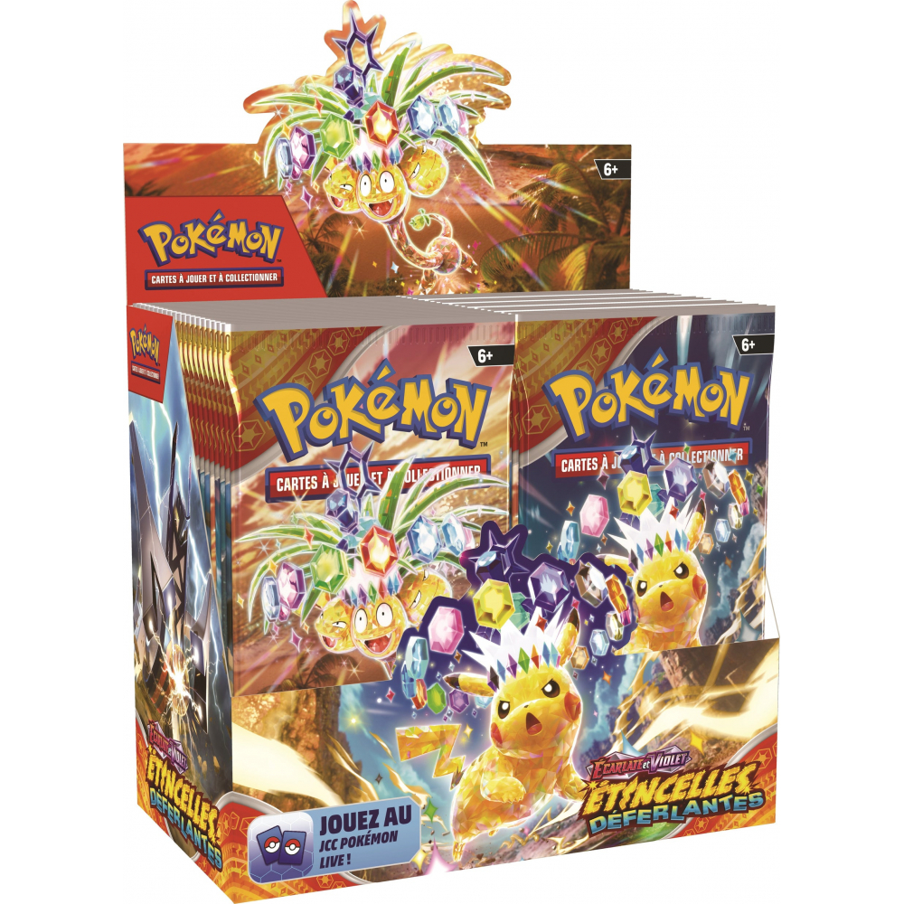 Display pokemon Ecarlate et violet étincelles déferlantes