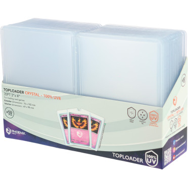 PHOENIX SHIELD - LOT DE 50 TOP LOADERS 35PT 100% UVR 69207 - Neoludis