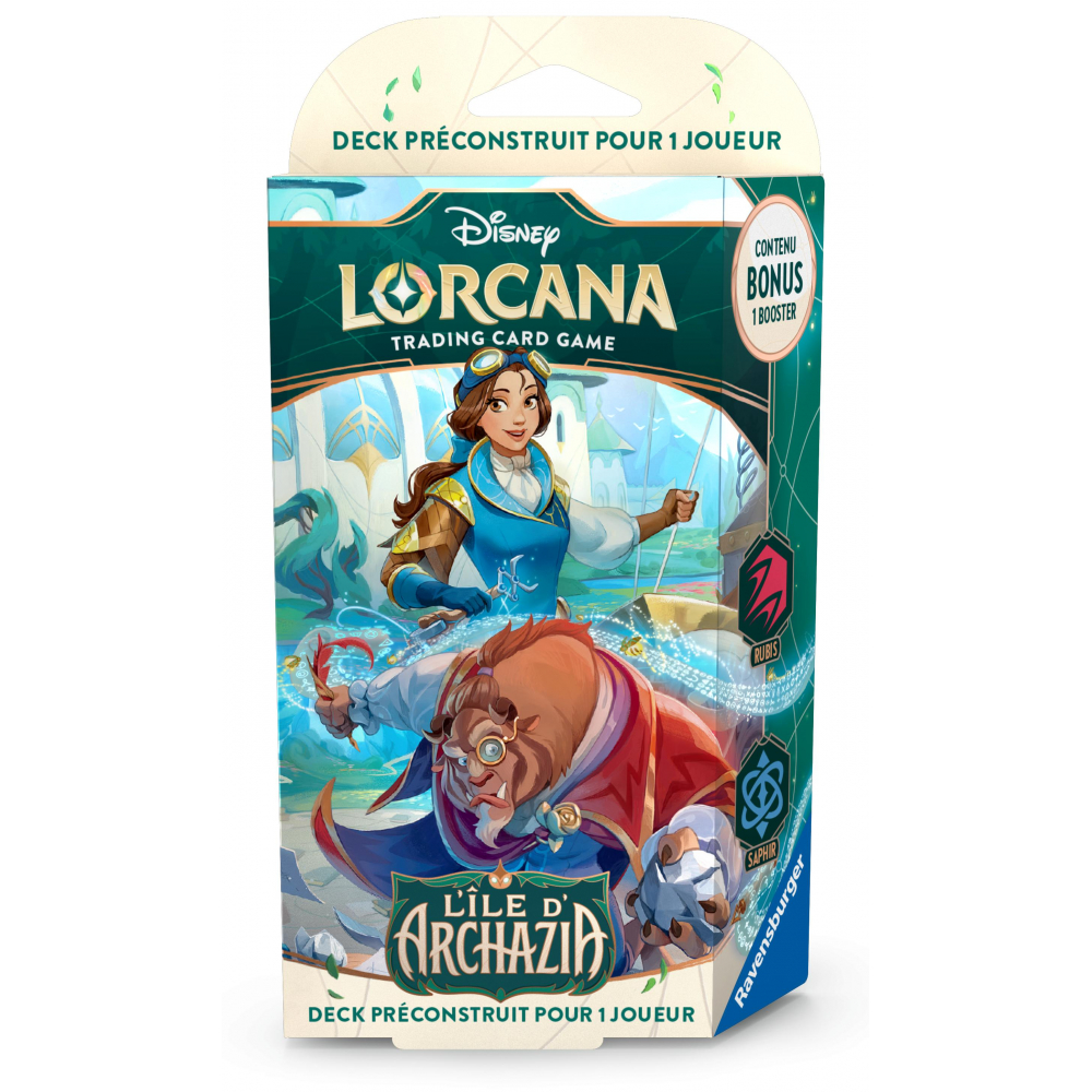 Deck préconstruit Lorcana l'ile d'archazia belle et la bête