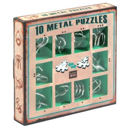 10 Metal Puzzle Set - Green