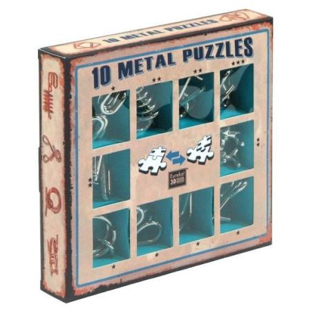 10 Metal Puzzle Set - Blue