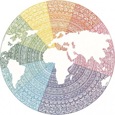 Ravensburger - Circle of Colors Mandala Jigsaw Puzzle 500 Pieces