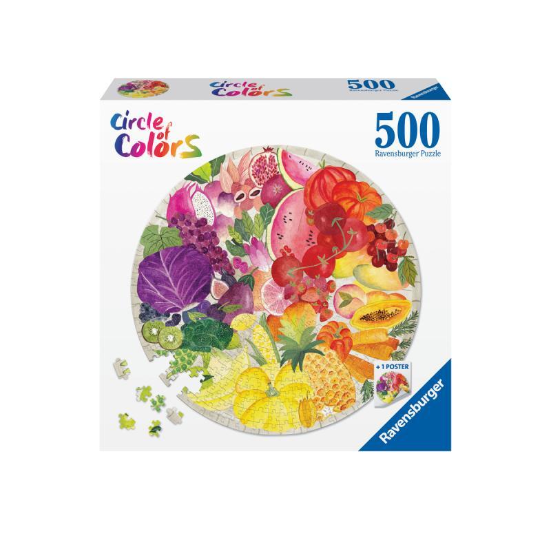 Ravensburger - Circle of Colors Fruits and Vegetables Jigsaw Puzzle 500 Pieces