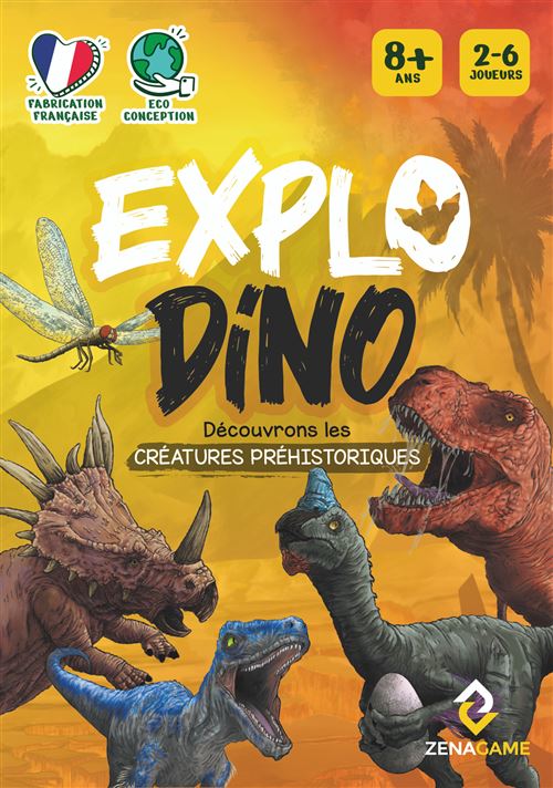 Jeu D’ambiance Gigamic ExploDino Découvrons Les Créatures Préhistoriques