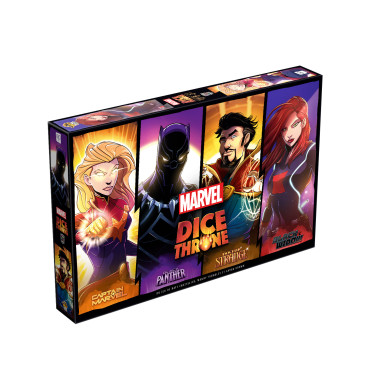 DICE THRONE MARVEL - Black Panther, Captain Marvel, Black Widow, Dr S - Neoludis