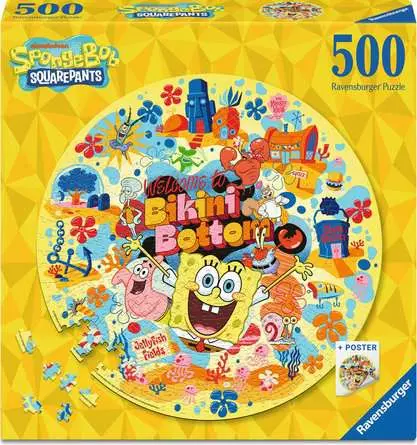 Pz Bob l'éponge 500p rond - Ravensburger