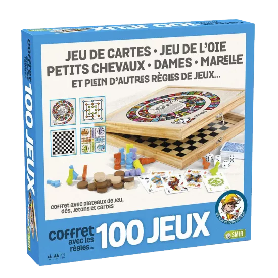 Smir - Coffret 100 Jeux Junior En Bois - Pixie Games